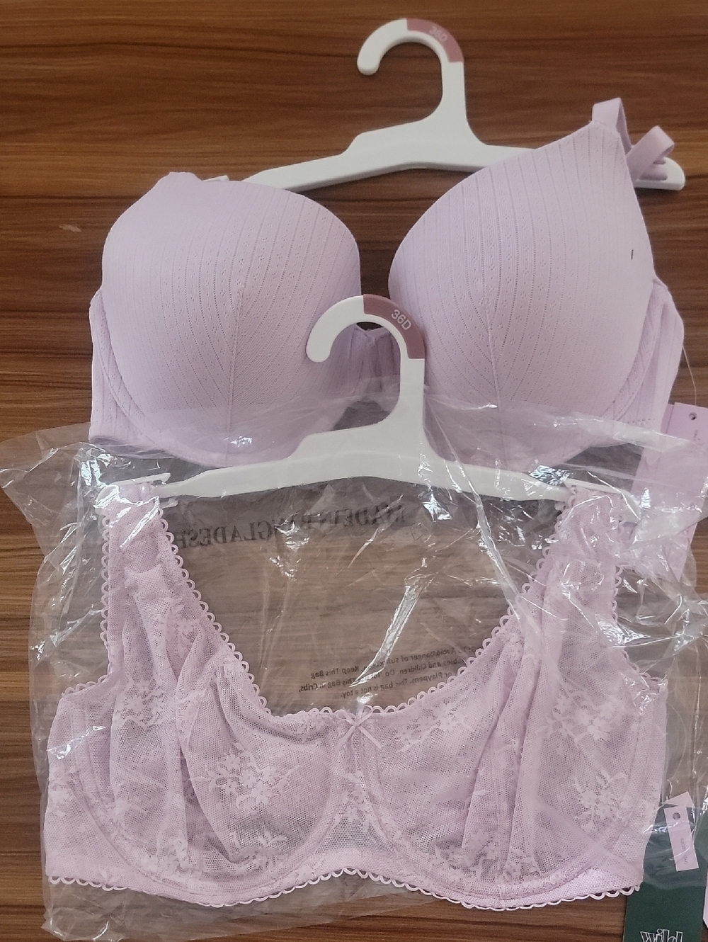 Women’s Light Pink Lace & Molded Cup Bra Set